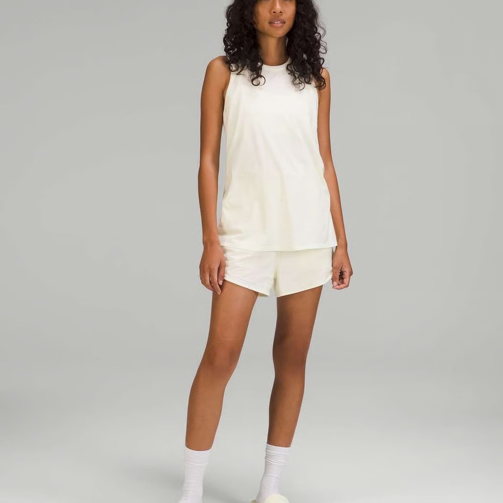 Lululemon Tank and Short Romper 3" size 6 Lemon Sorbet